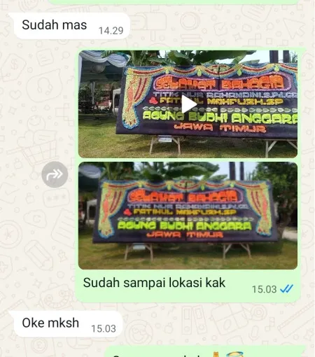 Pengiriman Papan Bunga Kramat Pela